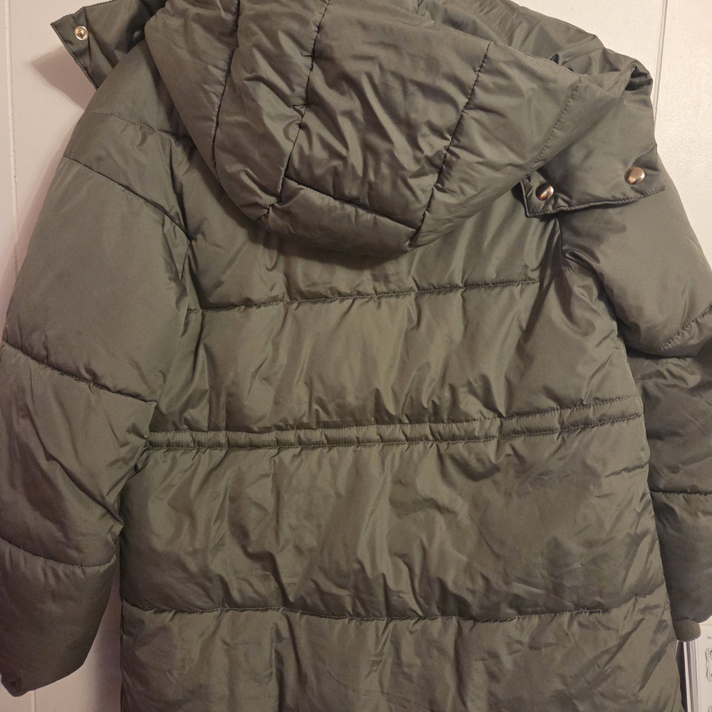 J. Crew PrimaLoft Green Puffer Parka Coat - Picture 2 of 4